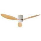 Beliani Ceiling Fan With Light Vembar Light Brown