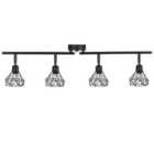 Beliani 4 Light Spotlight Erma Adjustable Metal Black