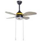 Beliani Ceiling Fan With Light Dolores Yellow