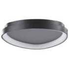 Beliani LED Ceiling Lamp Nanding Metal Black