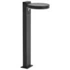 Beliani Solar Outdoor LED Bollard Lamp Parkers With Motion Sensor Black