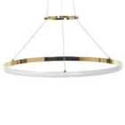 Beliani LED Pendant Lamp Tano Metal Gold