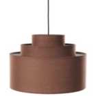 Beliani Pendant Lamp Masparro Linen Brown