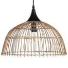 Beliani Pendant Lamp Bararis Rattan Natural