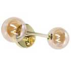 Beliani Wall Lamp Ramis Metal Gold