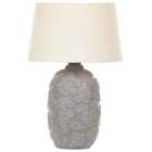 Beliani Table Lamp Ferrey Ceramic Grey