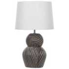Beliani Table Lamp Guapore Ceramic Black