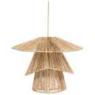 Beliani Pendant Lamp Bedas Jute Natural