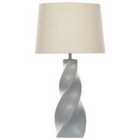 Beliani Table Lamp Belaya Ceramic Grey