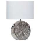 Beliani Table Lamp Kherlen Ceramic Silver