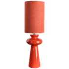 Beliani Table Lamp Oteros Red
