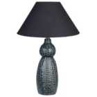 Beliani Table Lamp Matina Ceramic Black