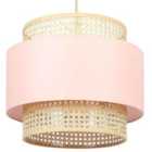 Beliani Pendant Lamp Yumuri Rattan Peach Pink