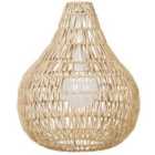 Beliani Pendant Lamp Molopo Paper Rope Sand Beige