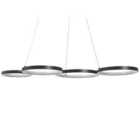 Beliani LED Pendant Lamp Pibor Metal Black