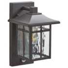 Beliani Outdoor Wall Light Teviot With Motion Sensor Black