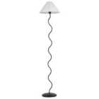 Beliani Floor Lamp Jikawo Metal Black