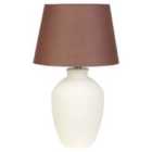 Beliani Table Lamp Arcos Ceramic White