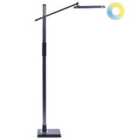 Beliani LED Floor Lamp Aquarius With Dimmer Metal Dark Grey