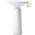 Beliani Wireless LED Table Lamp Levira With Dimmer Metal White