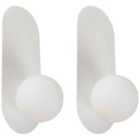 Beliani Set Of 2 Wall Lamps Leisi White