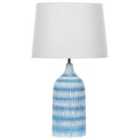 Beliani Table Lamp Georgina Ceramic Blue