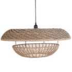 Beliani Pendant Lamp Kidepo Paper Rope Brown