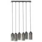 Beliani Pendant Lamp Puriri Glass Grey