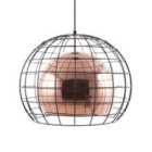 Beliani Pendant Lamp Liri Metal Copper