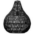 Beliani Pendant Lamp Molopo Paper Rope Black