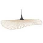 Beliani Pendant Lamp Floyd Bamboo Wood Light Brown