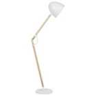 Beliani Floor Lamp Hetton Adjustable Oak Wood White