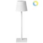 Beliani Wireless LED Table Lamp Baceiro With Dimmer Metal White