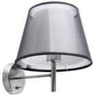 Beliani Wall Lamp Ceiling Lamp Columbia Metal Silver