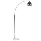 Beliani Floor Lamp Paroo Metal Silver