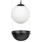 Beliani Pendant Lamp Tobins Glass Black