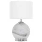 Beliani Table Lamp Uele Metal Light Grey