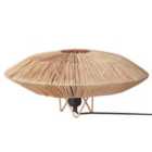 Beliani Table Lamp Mentiri Wicker Natural