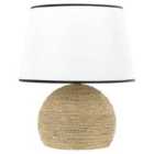 Beliani Table Lamp Growee Wicker Natural