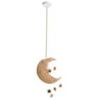 Beliani Pendant Lamp Moon Orchon Rattan Natural