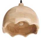 Beliani Pendant Lamp Gomati Mango Wood Light Brown