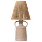 Beliani Table Lamp Larissos Ceramic Taupe