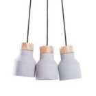 Beliani Pendant Lamp Baht Concrete Grey