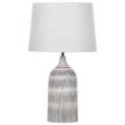Beliani Table Lamp Georgina Ceramic Grey