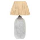 Beliani Table Lamp Matilde Ceramic Grey