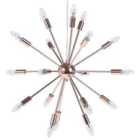 Beliani Pendant Lamp Maguse Metal Copper