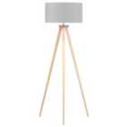 Beliani Floor Lamp Nitra Oak Wood Grey