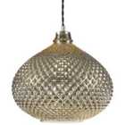 Beliani Pendant Lamp Madon Glass Gold