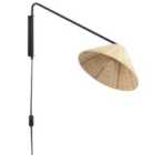 Beliani Wall Lamp Palena Adjustable Rattan Natural