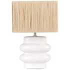 Beliani Table Lamp Judy Ceramic White